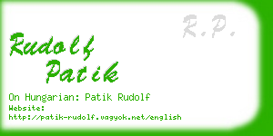 rudolf patik business card